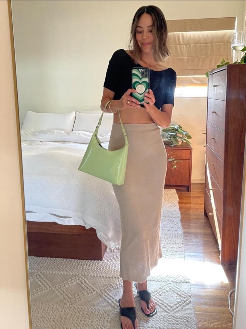 Zara Black Off-Shoulder Crop Top